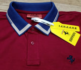 Imported Super Premium Cotton Polo Shirt For Men (ZFERRARI01) - Maroon