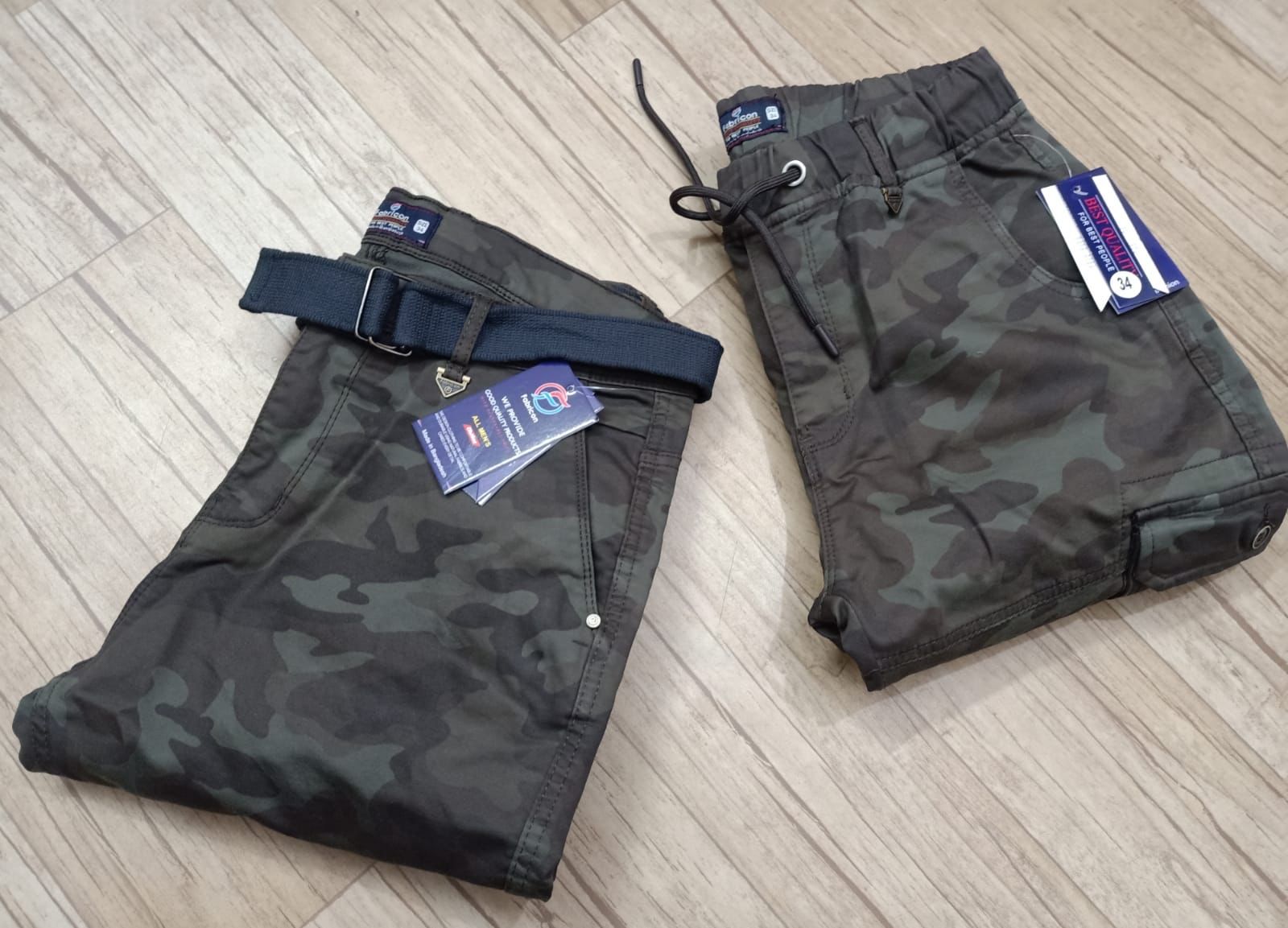 Super Premium Cargo Pants (6 pockets) For Men (SC04) - Army Green