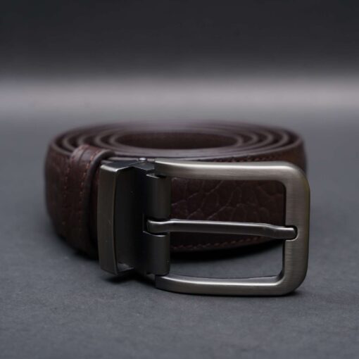 Zays Handcrafted Genuine Leather Belt for Men – Premium Quality, Adjustable, Stylish & Durable (ZMB126-Chocolate) - Image 3