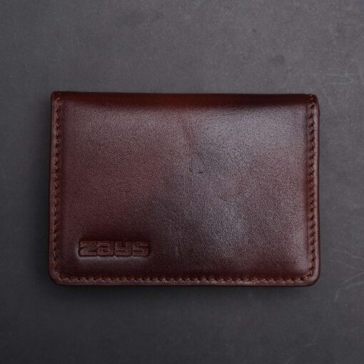 Zays Premium Eco-Friendly Leather Magnetic Card Holder Mini Wallet (CW112-Chocolate) - Image 6