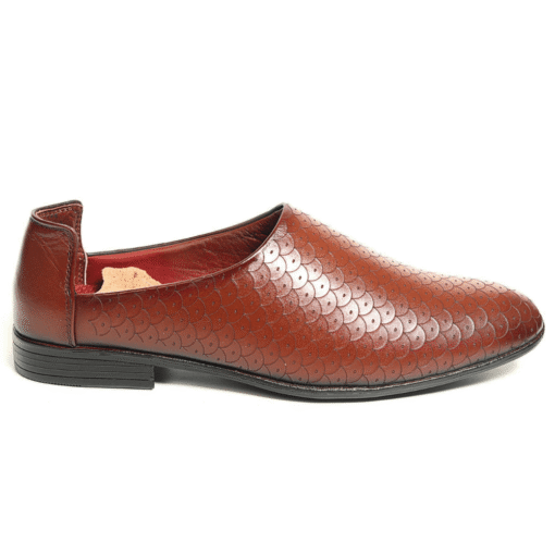 Zays Leather Premium Half Shoe For Men (Brown) - ZSF93 - Image 2