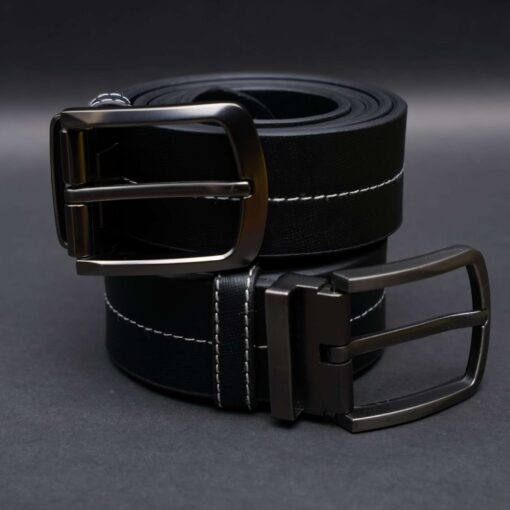 Zays Handcrafted Genuine Leather Belt for Men – Premium Quality, Adjustable, Stylish & Durable (ZMB132-Black) - Image 11