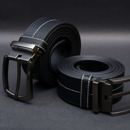Zays Handcrafted Genuine Leather Belt for Men – Premium Quality, Adjustable, Stylish & Durable (ZMB132-Black) - Image 12