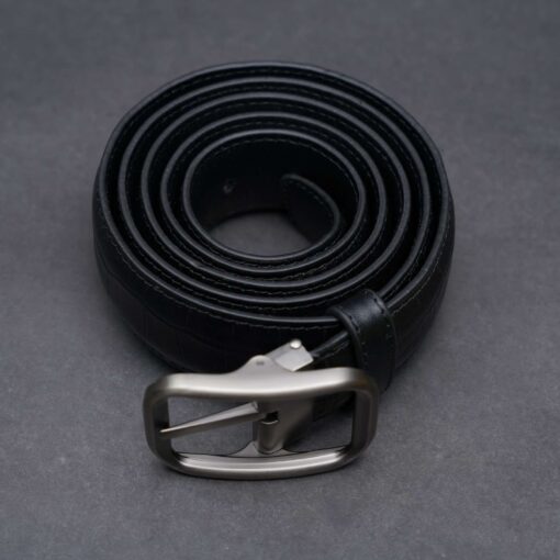Zays Handcrafted Genuine Leather Belt for Men – Premium Quality, Adjustable, Stylish & Durable (ZMB122-Black) - Image 10