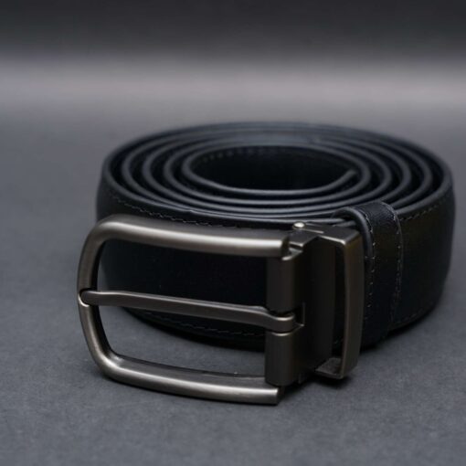 Zays Handcrafted Genuine Leather Belt for Men – Premium Quality, Adjustable, Stylish & Durable (ZMB134-Black) - Image 3