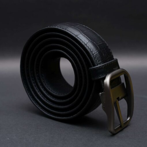 Zays Handcrafted Genuine Leather Belt for Men – Premium Quality, Adjustable, Stylish & Durable (ZMB122-Black) - Image 9