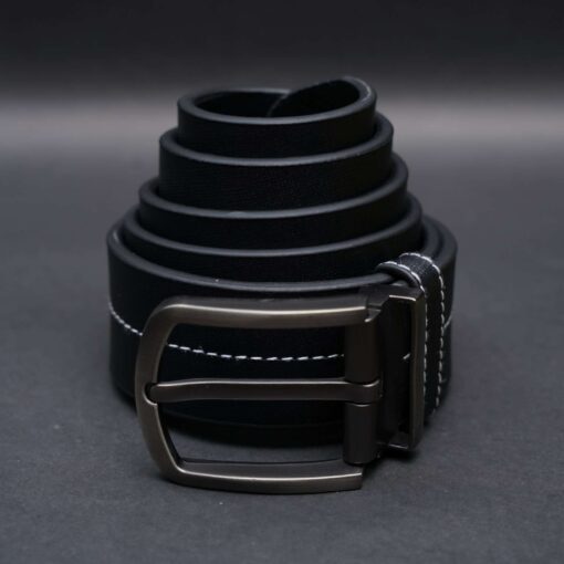 Zays Handcrafted Genuine Leather Belt for Men – Premium Quality, Adjustable, Stylish & Durable (ZMB132-Black) - Image 3