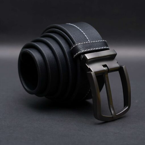 Zays Handcrafted Genuine Leather Belt for Men – Premium Quality, Adjustable, Stylish & Durable (ZMB132-Black) - Image 1