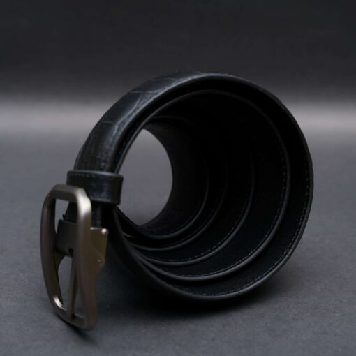 Zays Handcrafted Genuine Leather Belt for Men – Premium Quality, Adjustable, Stylish & Durable (ZMB122-Black) - Image 6