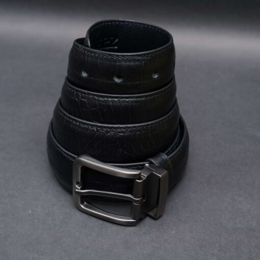 Zays Handcrafted Genuine Leather Belt for Men – Premium Quality, Adjustable, Stylish & Durable (ZMB127-Black) - Image 6