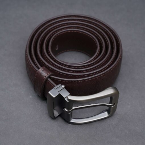 Zays Handcrafted Genuine Leather Belt for Men – Premium Quality, Adjustable, Stylish & Durable (ZMB126-Chocolate) - Image 12