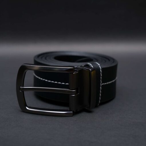 Zays Handcrafted Genuine Leather Belt for Men – Premium Quality, Adjustable, Stylish & Durable (ZMB131-Black) - Image 9
