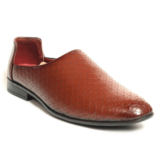 Zays Leather Premium Half Shoe For Men (Brown) - ZSF93 - Image 5