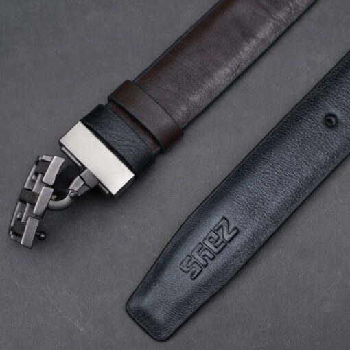 Zays Reversible Handcrafted Genuine Leather Belt for Men – Premium Quality, Adjustable, Stylish & Durable - Image 8