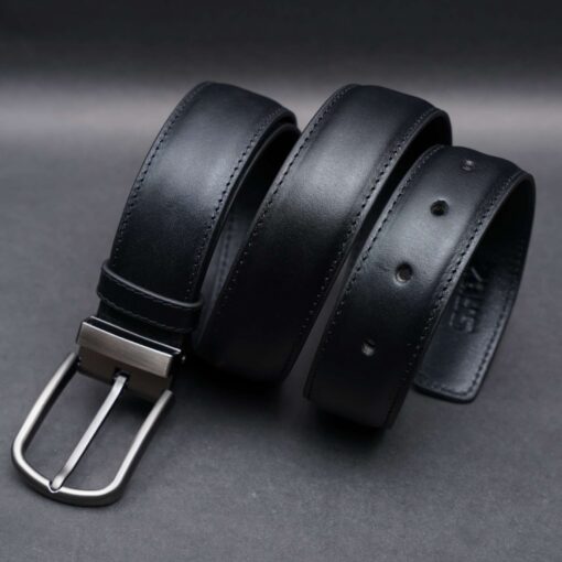 Zays Handcrafted Genuine Leather Belt for Men – Premium Quality, Adjustable, Stylish & Durable (ZMB134-Black) - Image 5