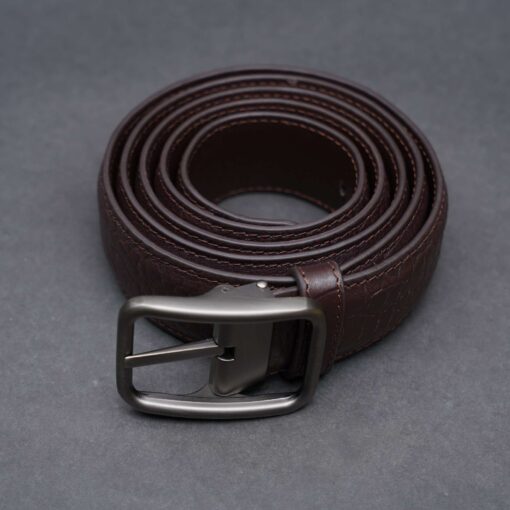 Zays Handcrafted Genuine Leather Belt for Men – Premium Quality, Adjustable, Stylish & Durable (ZMB123-Chocolate) - Image 9