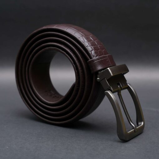Zays Handcrafted Genuine Leather Belt for Men – Premium Quality, Adjustable, Stylish & Durable (ZMB128-Chocolate) - Image 9
