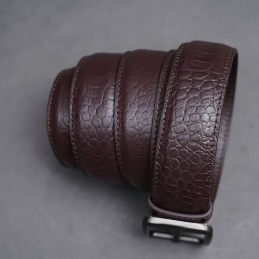 Zays Handcrafted Genuine Leather Belt for Men – Premium Quality, Adjustable, Stylish & Durable (ZMB123-Chocolate) - Image 5