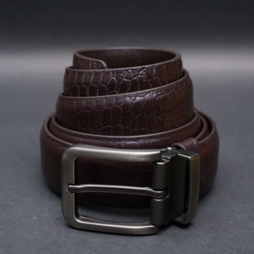 Zays Handcrafted Genuine Leather Belt for Men – Premium Quality, Adjustable, Stylish & Durable (ZMB128-Chocolate) - Image 8