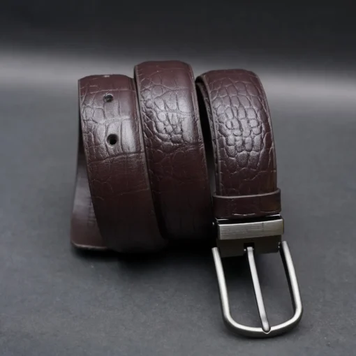 Zays Handcrafted Genuine Leather Belt for Men – Premium Quality, Adjustable, Stylish & Durable (ZMB135-Chocolate) - Image 6