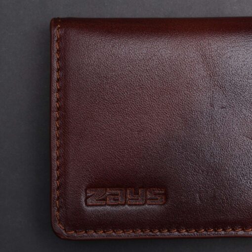 Zays Premium Eco-Friendly Leather Magnetic Card Holder Mini Wallet (CW112-Chocolate) - Image 11