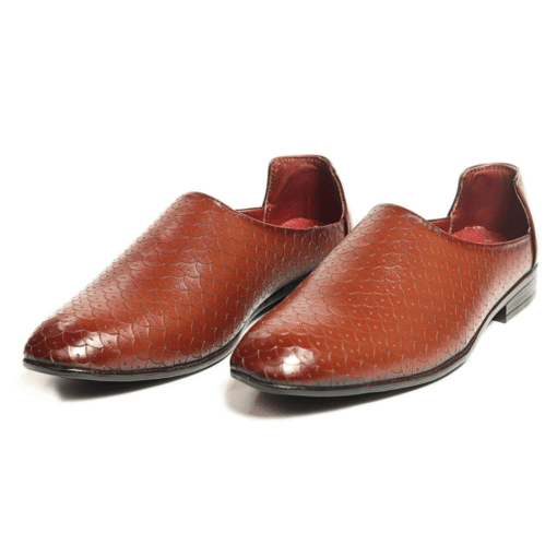 3 Zays Leather Premium Half Shoe For Men (Brown) - ZSF93 - Image 1