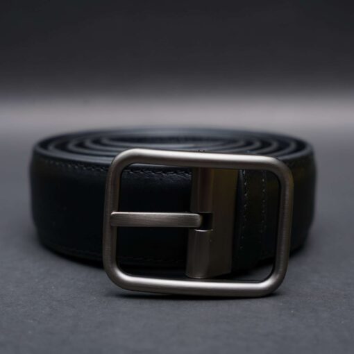 Zays Handcrafted Genuine Leather Belt for Men – Premium Quality, Adjustable, Stylish & Durable (ZMB124-Black) - Image 3