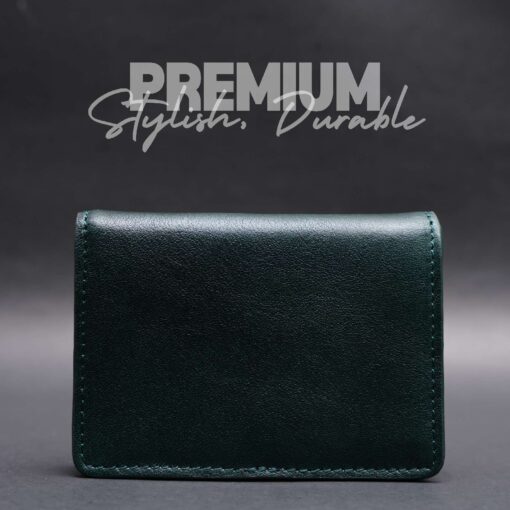 Zays Premium Eco-Friendly Leather Magnetic Card Holder Mini Wallet (CW113-Green) - Image 11