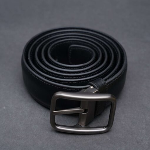 Zays Handcrafted Genuine Leather Belt for Men – Premium Quality, Adjustable, Stylish & Durable (ZMB124-Black) - Image 12