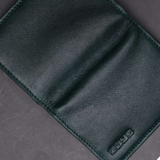 Zays Premium Eco-Friendly Leather Magnetic Card Holder Mini Wallet (CW113-Green) - Image 10