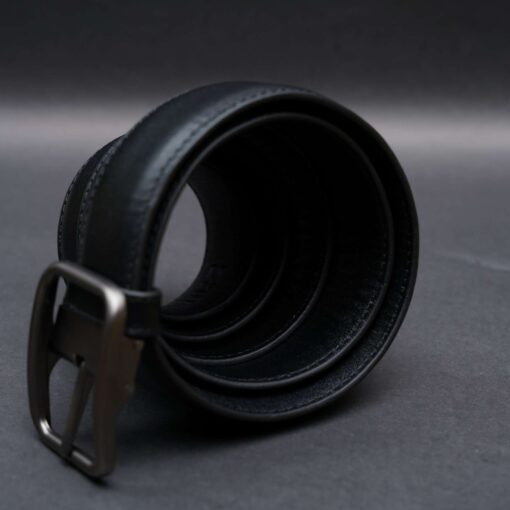 Zays Handcrafted Genuine Leather Belt for Men – Premium Quality, Adjustable, Stylish & Durable (ZMB124-Black) - Image 9
