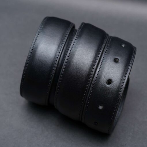 Zays Handcrafted Genuine Leather Belt for Men – Premium Quality, Adjustable, Stylish & Durable (ZMB124-Black) - Image 8