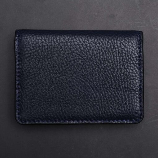 Zays Premium Eco-Friendly Leather Magnetic Card Holder Mini Wallet (CW111-Navy) - Image 10