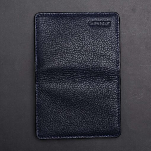 Zays Premium Eco-Friendly Leather Magnetic Card Holder Mini Wallet (CW111-Navy) - Image 9