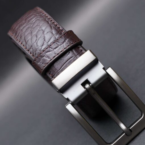 Zays Handcrafted Genuine Leather Belt for Men – Premium Quality, Adjustable, Stylish & Durable (ZMB126-Chocolate) - Image 10