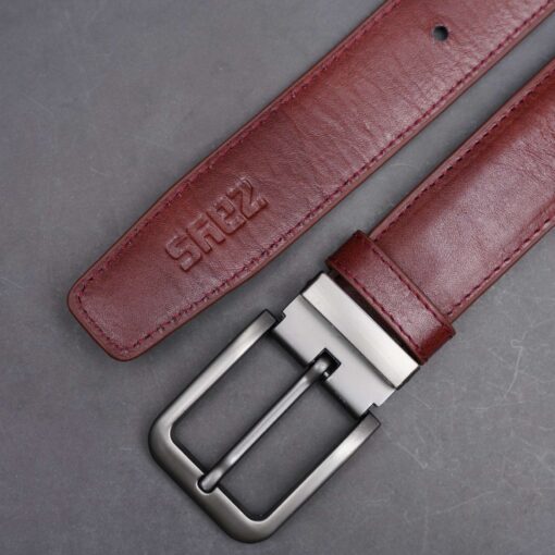 Zays Handcrafted Genuine Leather Belt for Men – Premium Quality, Adjustable, Stylish & Durable (ZMB129-Red Brown) - Image 6