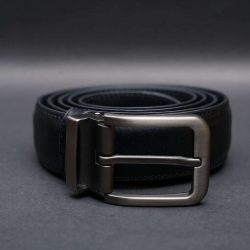 Zays Handcrafted Genuine Leather Belt for Men – Premium Quality, Adjustable, Stylish & Durable (ZMB130-Black) - Image 2