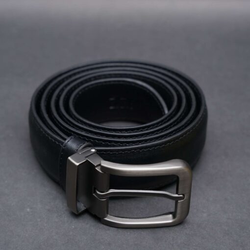 Zays Handcrafted Genuine Leather Belt for Men – Premium Quality, Adjustable, Stylish & Durable (ZMB130-Black) - Image 12