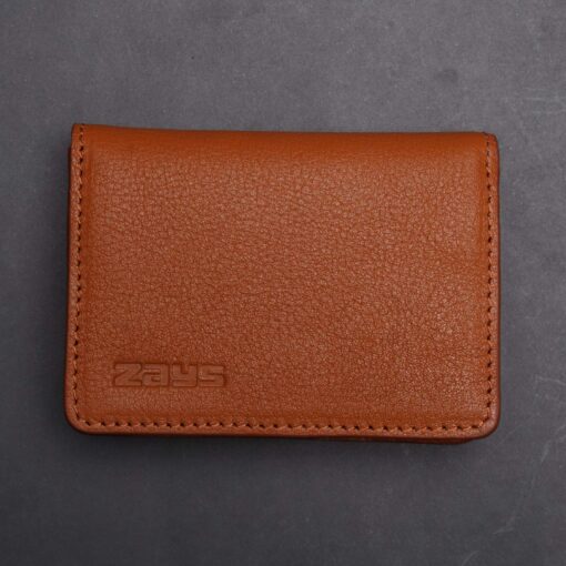 Zays Premium Eco-Friendly Leather Magnetic Card Holder Mini Wallet (CW110-Brown) - Image 11