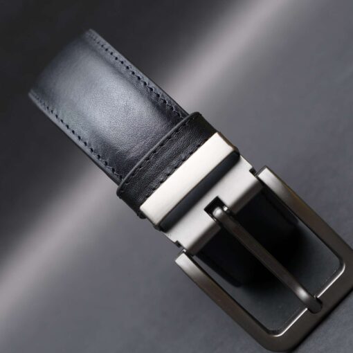 Zays Handcrafted Genuine Leather Belt for Men – Premium Quality, Adjustable, Stylish & Durable (ZMB130-Black) - Image 11