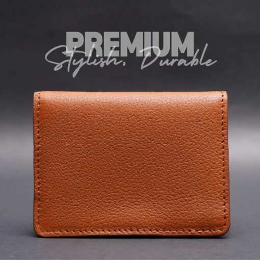 Zays Premium Eco-Friendly Leather Magnetic Card Holder Mini Wallet (CW110-Brown) - Image 9