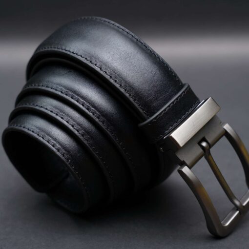 Zays Handcrafted Genuine Leather Belt for Men – Premium Quality, Adjustable, Stylish & Durable (ZMB130-Black) - Image 8