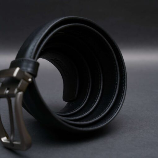Zays Handcrafted Genuine Leather Belt for Men – Premium Quality, Adjustable, Stylish & Durable (ZMB130-Black) - Image 7