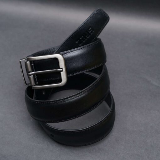 Zays Handcrafted Genuine Leather Belt for Men – Premium Quality, Adjustable, Stylish & Durable (ZMB130-Black) - Image 5