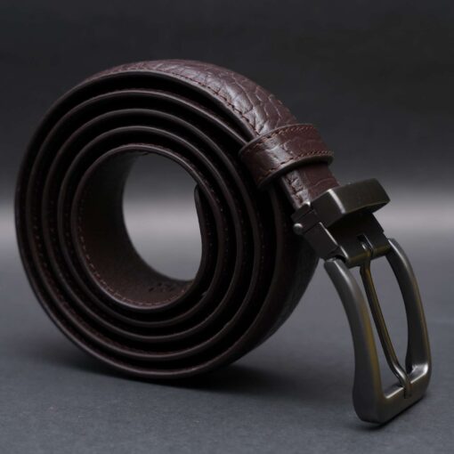 Zays Handcrafted Genuine Leather Belt for Men – Premium Quality, Adjustable, Stylish & Durable (ZMB126-Chocolate) - Image 9