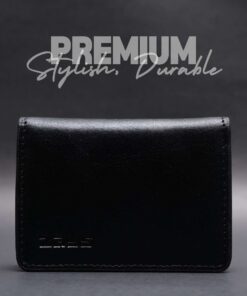 Zays Premium Eco-Friendly Leather Magnetic Card Holder Mini Wallet (CW109-Black)