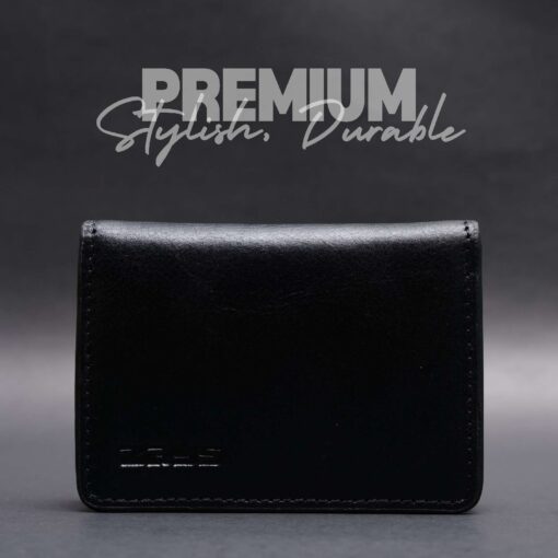 Zays Premium Eco-Friendly Leather Magnetic Card Holder Mini Wallet (CW109-Black) - Image 1