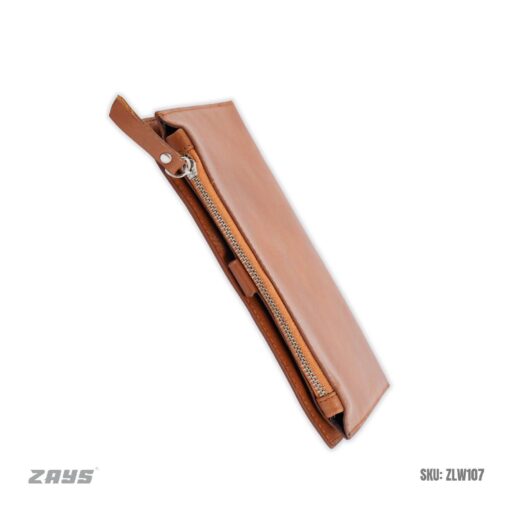 Zays Premium Full-Grain Leather Long Wallet - Elegant, Durable, and Functional (ZLW103-Brown) - Image 7