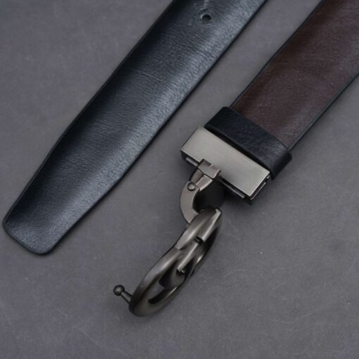 Zays Reversible Handcrafted Genuine Leather Belt for Men – Premium Quality, Adjustable, Stylish & Durable - Image 3