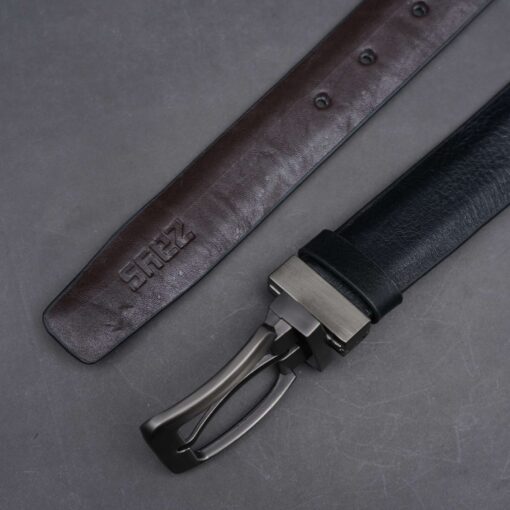 76 Zays Reversible Handcrafted Genuine Leather Belt for Men – Premium Quality, Adjustable, Stylish & Durable - Image 4